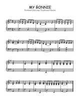Téléchargez l'arrangement pour piano de la partition de Traditionnel-My-Bonnie-lies-over-the-ocean en PDF
